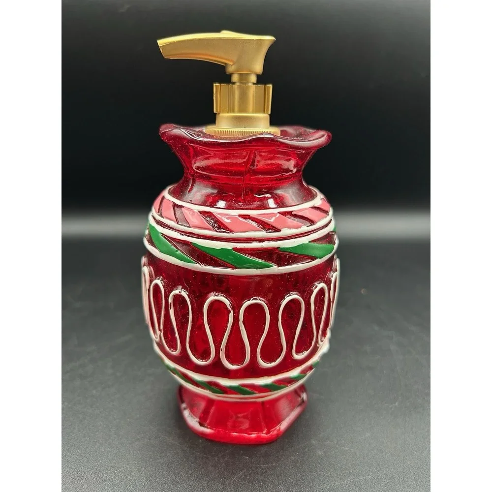 VTG Kmart Ribbon Candy Decorative Christmas Soap Or Lotion Dispenser